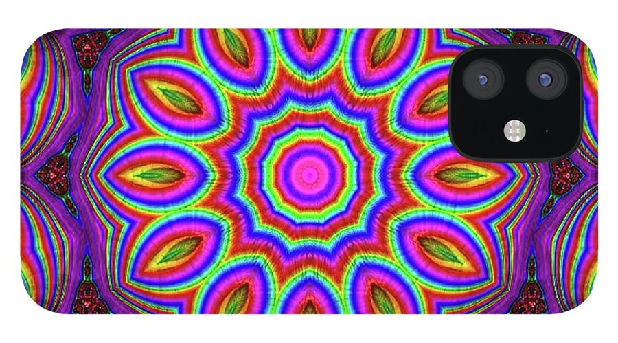 Purple Rainbow Flower Kaleidoscope - Phone Case