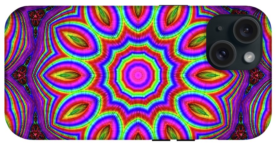 Purple Rainbow Flower Kaleidoscope - Phone Case