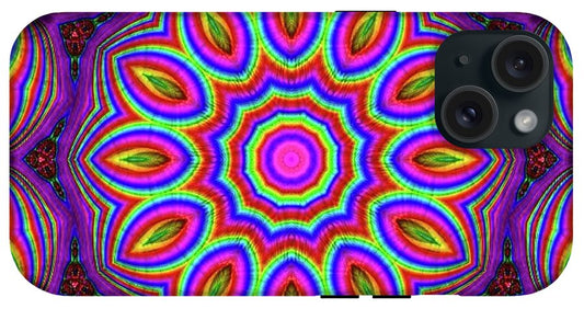 Purple Rainbow Flower Kaleidoscope - Phone Case