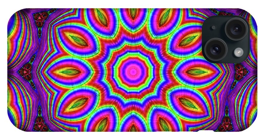 Purple Rainbow Flower Kaleidoscope - Phone Case