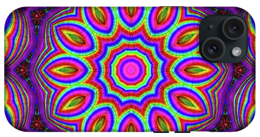 Purple Rainbow Flower Kaleidoscope - Phone Case
