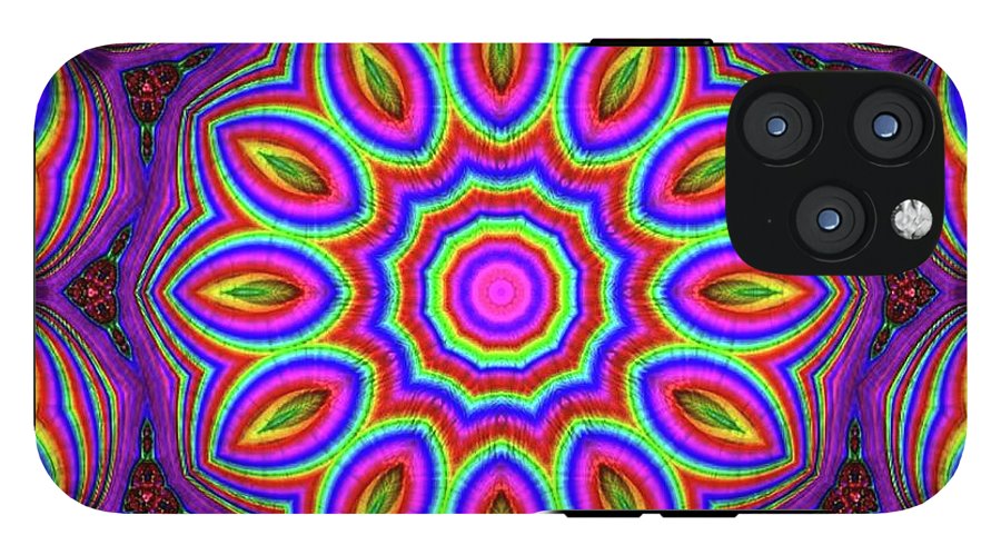 Purple Rainbow Flower Kaleidoscope - Phone Case