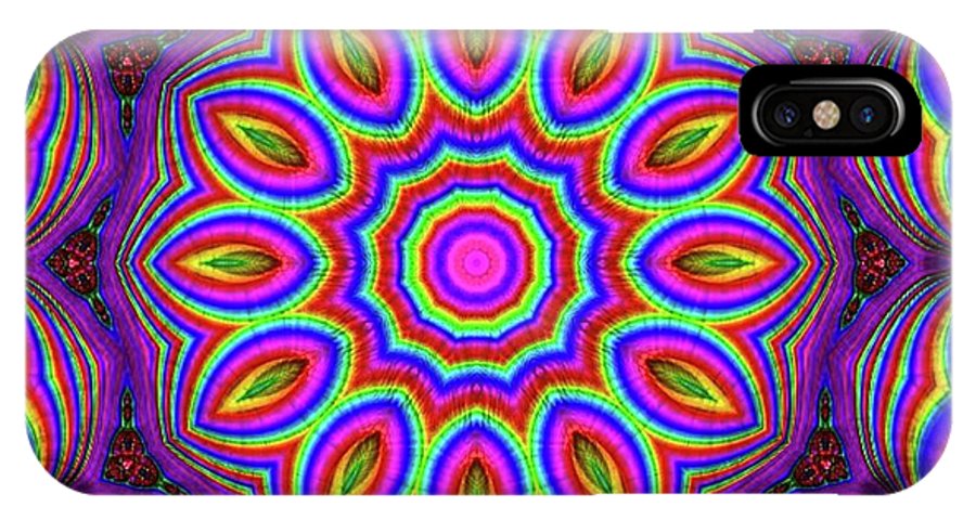 Purple Rainbow Flower Kaleidoscope - Phone Case