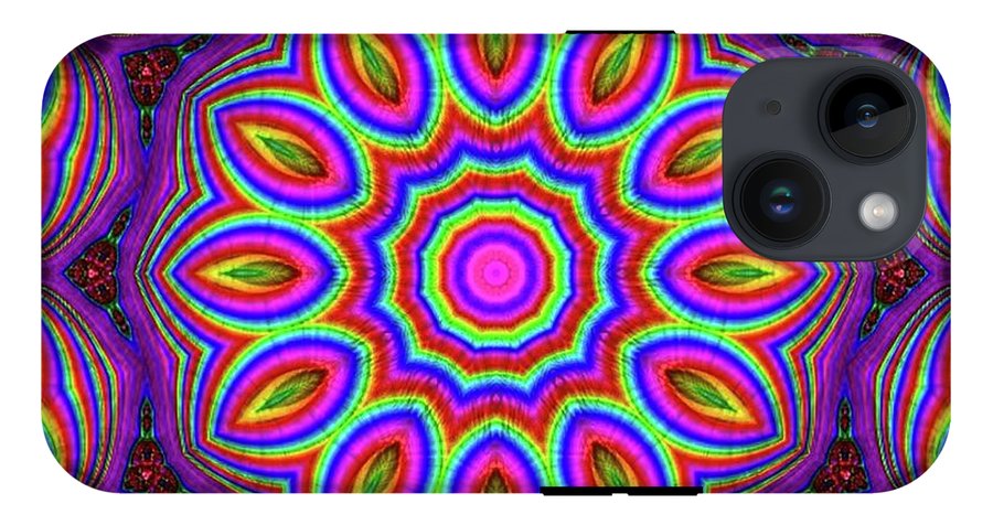 Purple Rainbow Flower Kaleidoscope - Phone Case