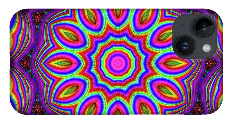Purple Rainbow Flower Kaleidoscope - Phone Case