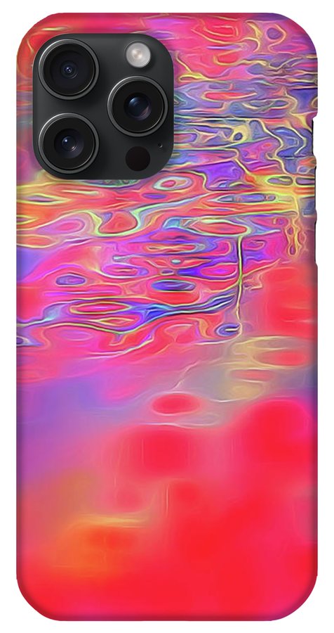 Purple Red Abstract Pool - Phone Case