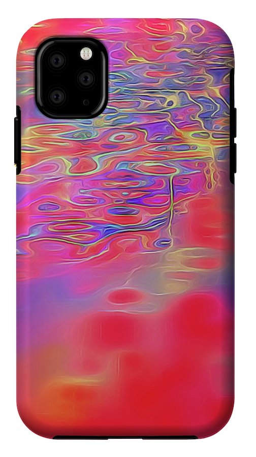 Purple Red Abstract Pool - Phone Case