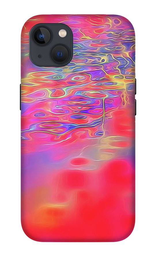 Purple Red Abstract Pool - Phone Case