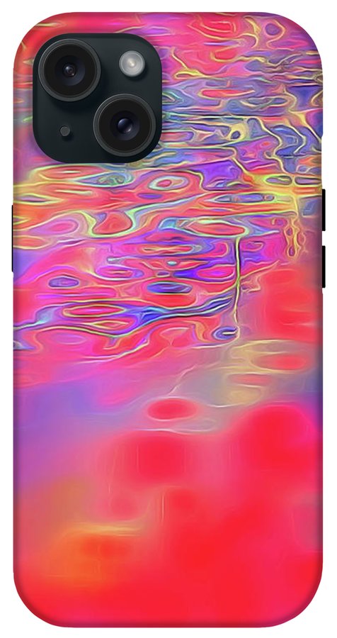 Purple Red Abstract Pool - Phone Case