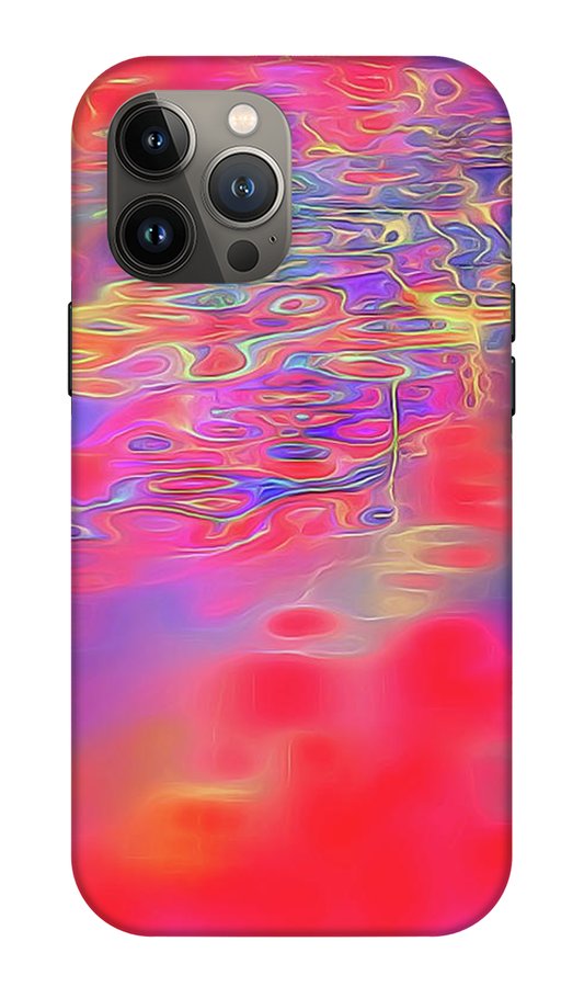 Purple Red Abstract Pool - Phone Case
