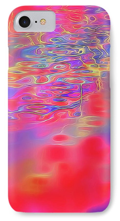 Purple Red Abstract Pool - Phone Case