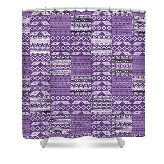 Purple Southwest Patchwork - Shower Curtain
