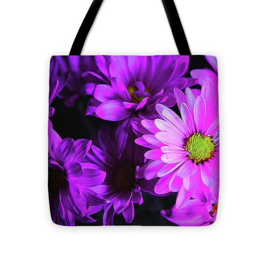 Purple Summer Daisies - Tote Bag