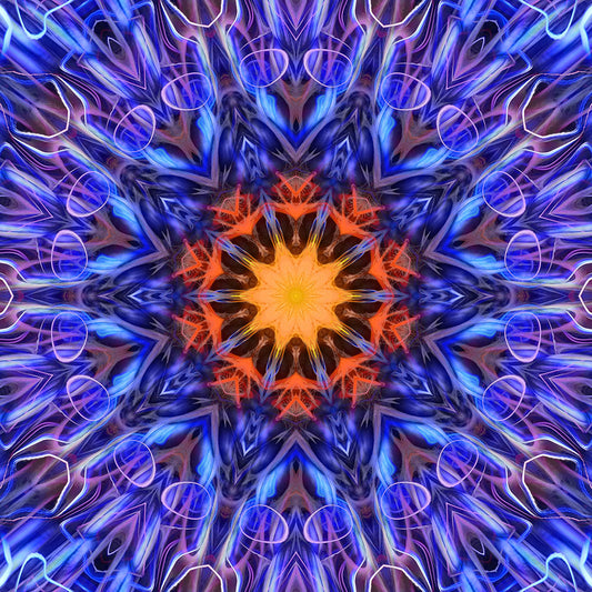 Purple Yellow Kaleidoscope Digital Image Download