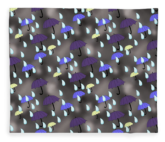 Rain and Umbrellas - Blanket