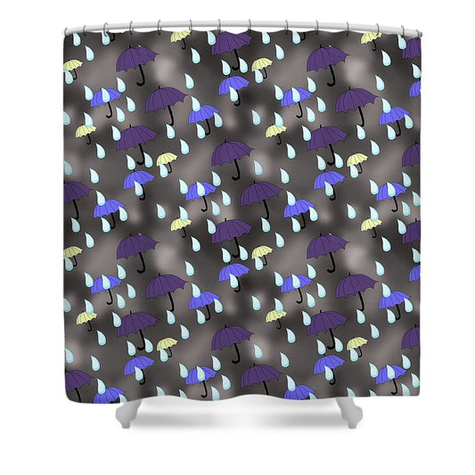 Rain and Umbrellas - Shower Curtain