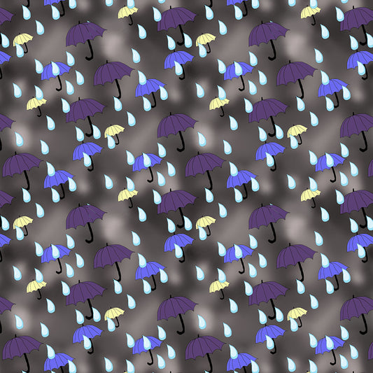 Rain and Umbrellas Digital Image Download