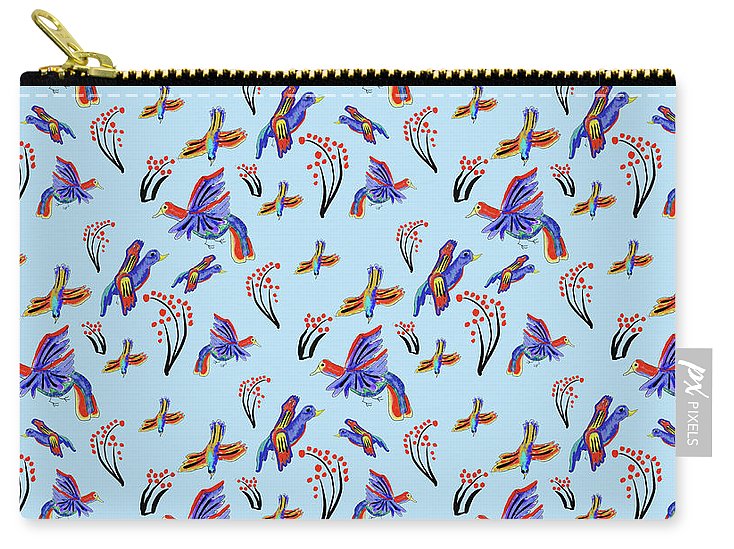Rainbow Birds Pattern - Carry-All Pouch