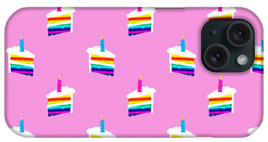 Rainbow Birthday Cake Pattern - Phone Case