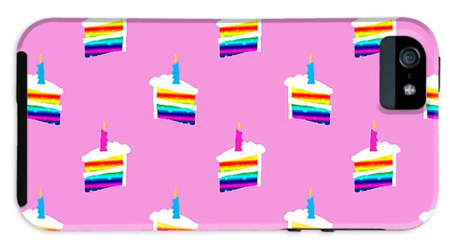 Rainbow Birthday Cake Pattern - Phone Case