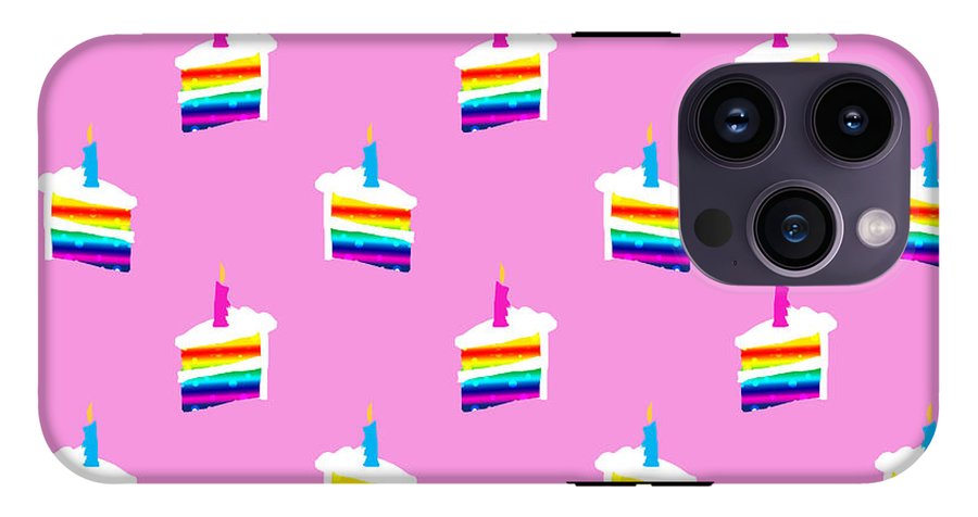 Rainbow Birthday Cake Pattern - Phone Case