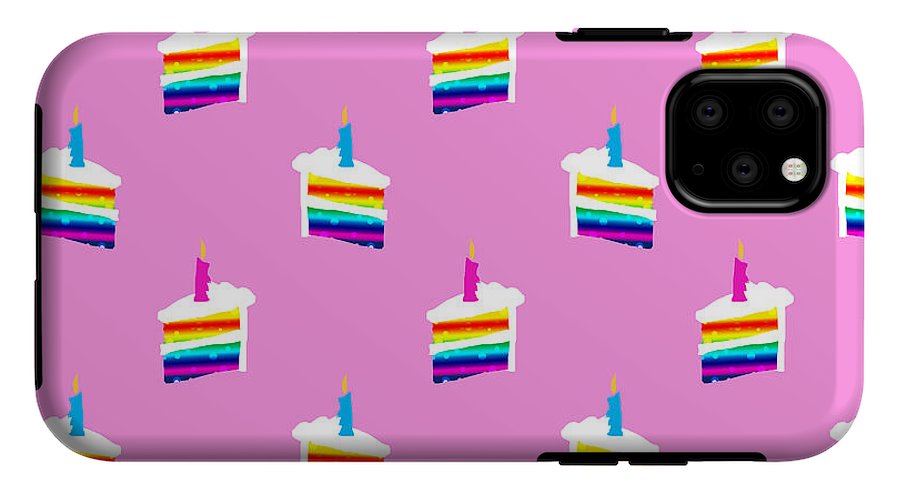 Rainbow Birthday Cake Pattern - Phone Case