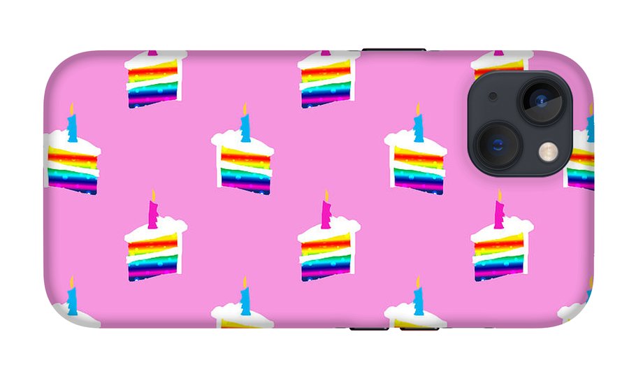 Rainbow Birthday Cake Pattern - Phone Case
