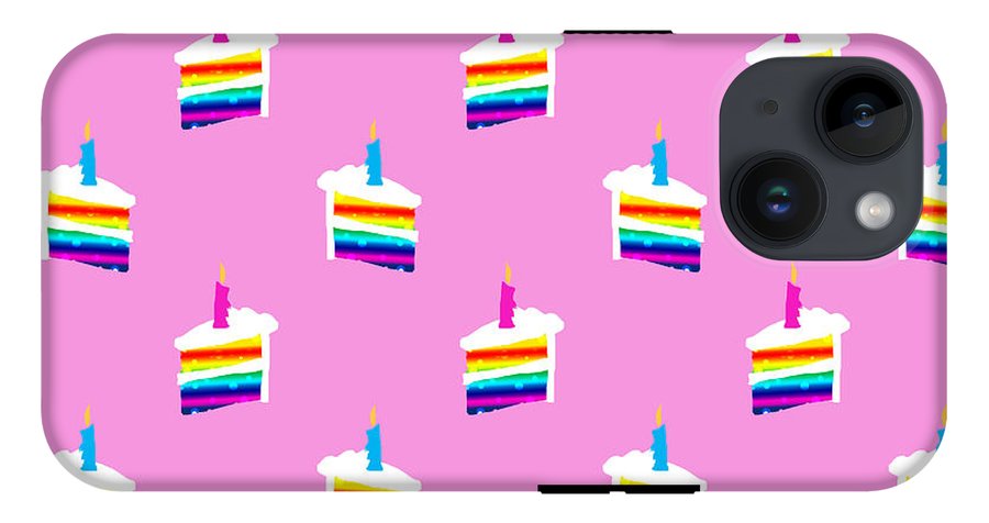 Rainbow Birthday Cake Pattern - Phone Case