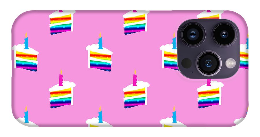 Rainbow Birthday Cake Pattern - Phone Case