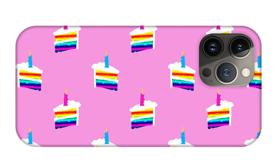 Rainbow Birthday Cake Pattern - Phone Case