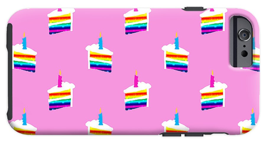 Rainbow Birthday Cake Pattern - Phone Case