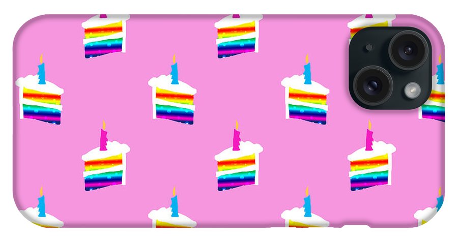 Rainbow Birthday Cake Pattern - Phone Case