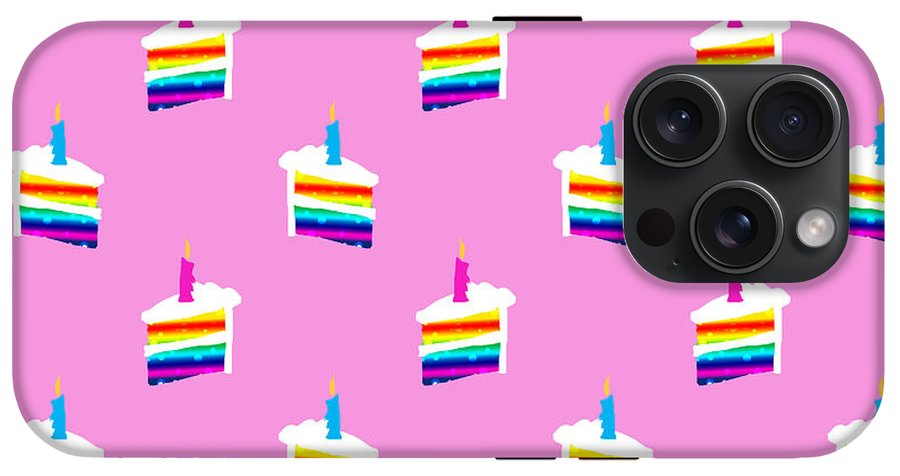 Rainbow Birthday Cake Pattern - Phone Case