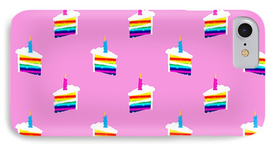 Rainbow Birthday Cake Pattern - Phone Case