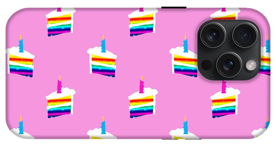 Rainbow Birthday Cake Pattern - Phone Case