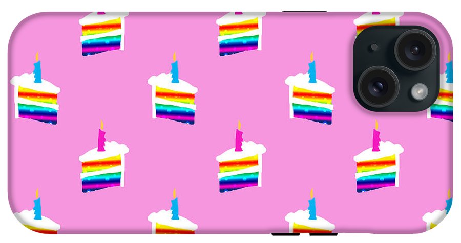 Rainbow Birthday Cake Pattern - Phone Case