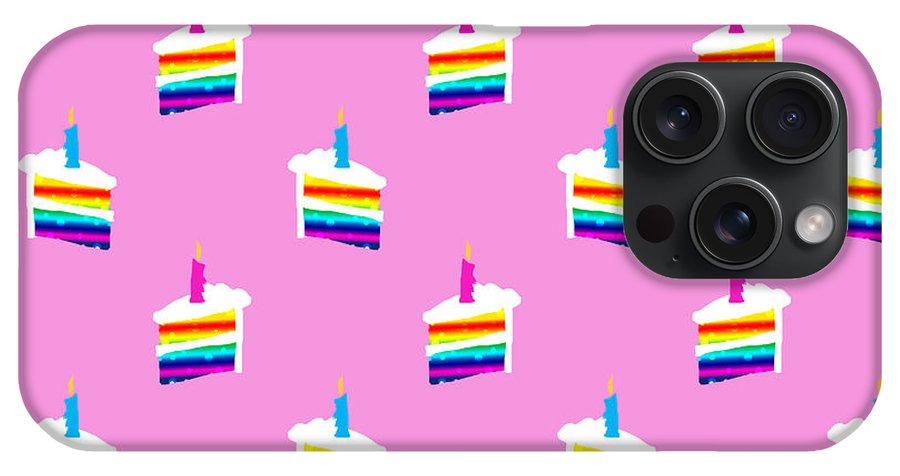 Rainbow Birthday Cake Pattern - Phone Case
