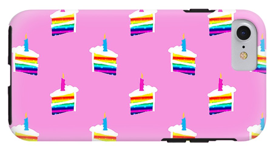 Rainbow Birthday Cake Pattern - Phone Case