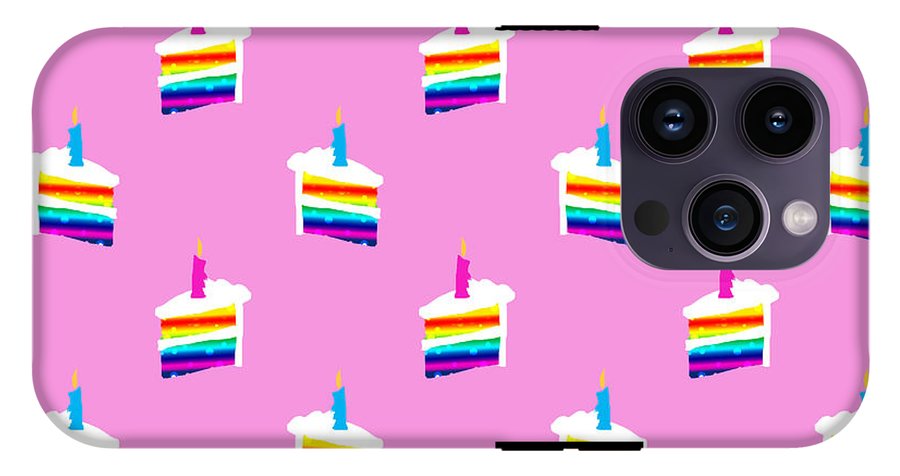 Rainbow Birthday Cake Pattern - Phone Case