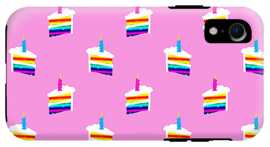 Rainbow Birthday Cake Pattern - Phone Case