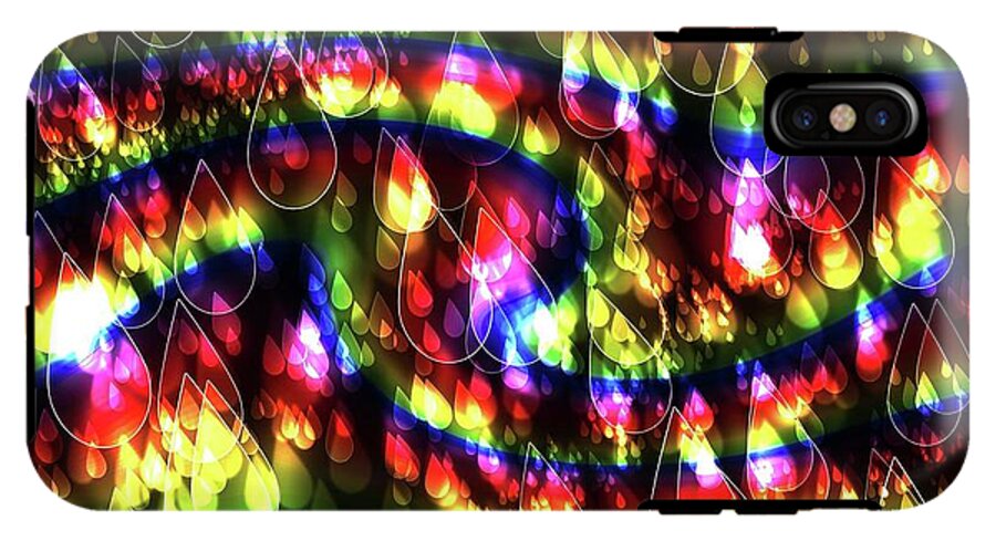 Rainbow Bokeh Raindrops - Phone Case