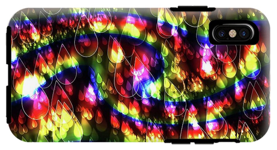 Rainbow Bokeh Raindrops - Phone Case