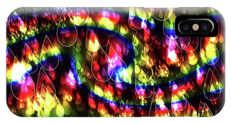 Rainbow Bokeh Raindrops - Phone Case