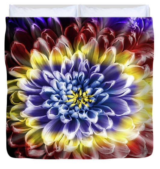 Rainbow Chrysanthemum - Duvet Cover