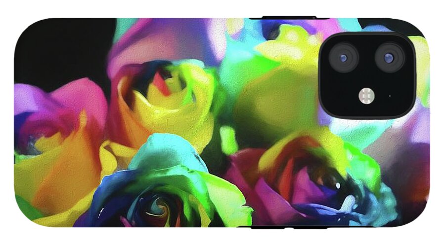 Rainbow Roses Watercolor - Phone Case