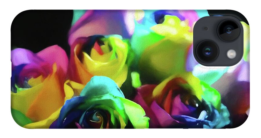 Rainbow Roses Watercolor - Phone Case