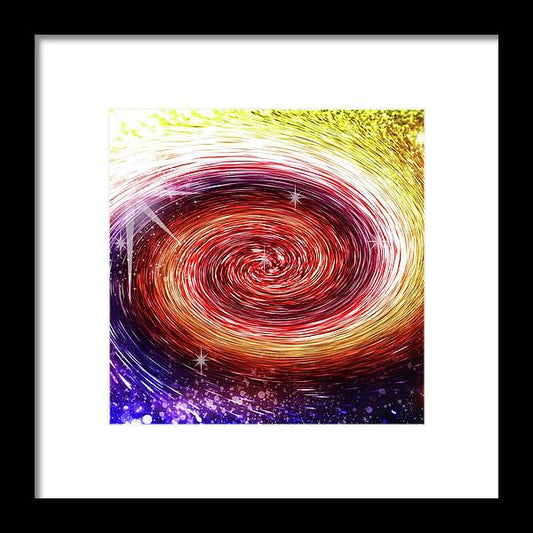 Rainbow Sparkle Swirl - Framed Print