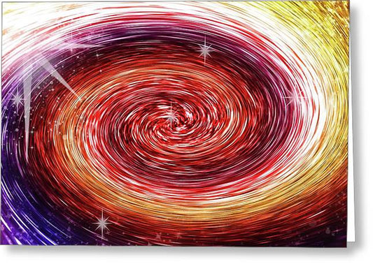 Rainbow Sparkle Swirl - Greeting Card