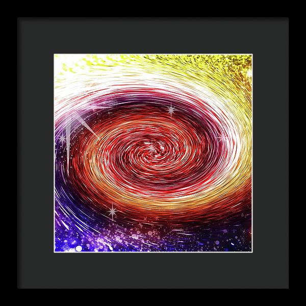Rainbow Sparkle Swirl - Framed Print