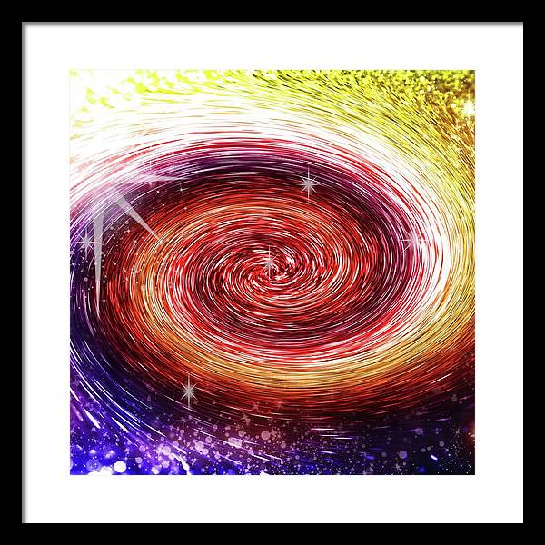 Rainbow Sparkle Swirl - Framed Print